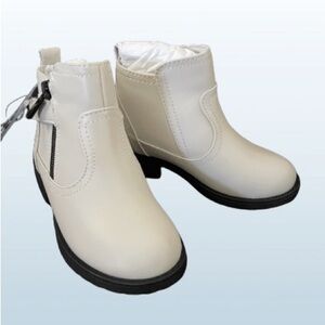 Toddler Girls Connie Slip-on Boots Ecru Size 9